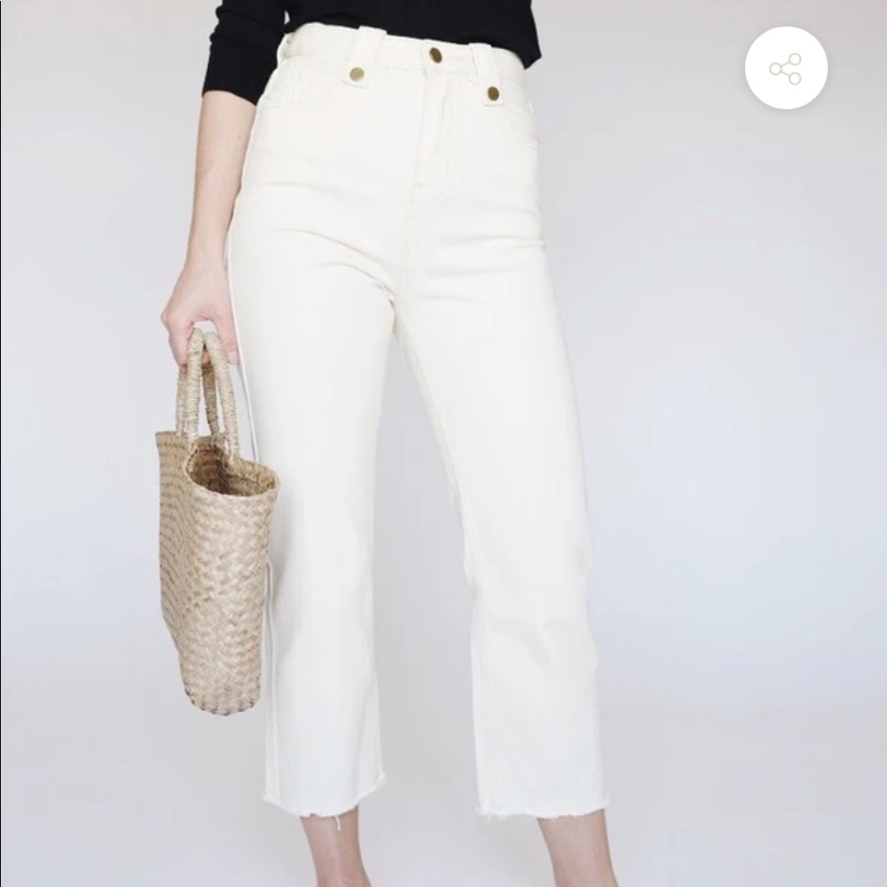 NWT Ivory Culotte Jean